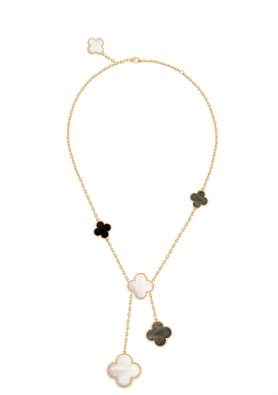 Van Cleef & Arpels Alhambra Gold and Enamel Necklace Van Cleef & Arpels Alhambra Gold and Enamel Necklace